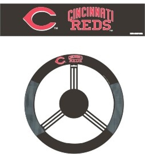 Cincinnati Reds Steering Wheel Cover Mesh Style CO - Fremont Die