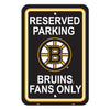 Boston Bruins Sign 12x18 Plastic Reserved Parking Style CO - Fremont Die
