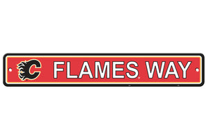 Calgary Flames Sign 4x24 Plastic Street Style CO - Fremont Die