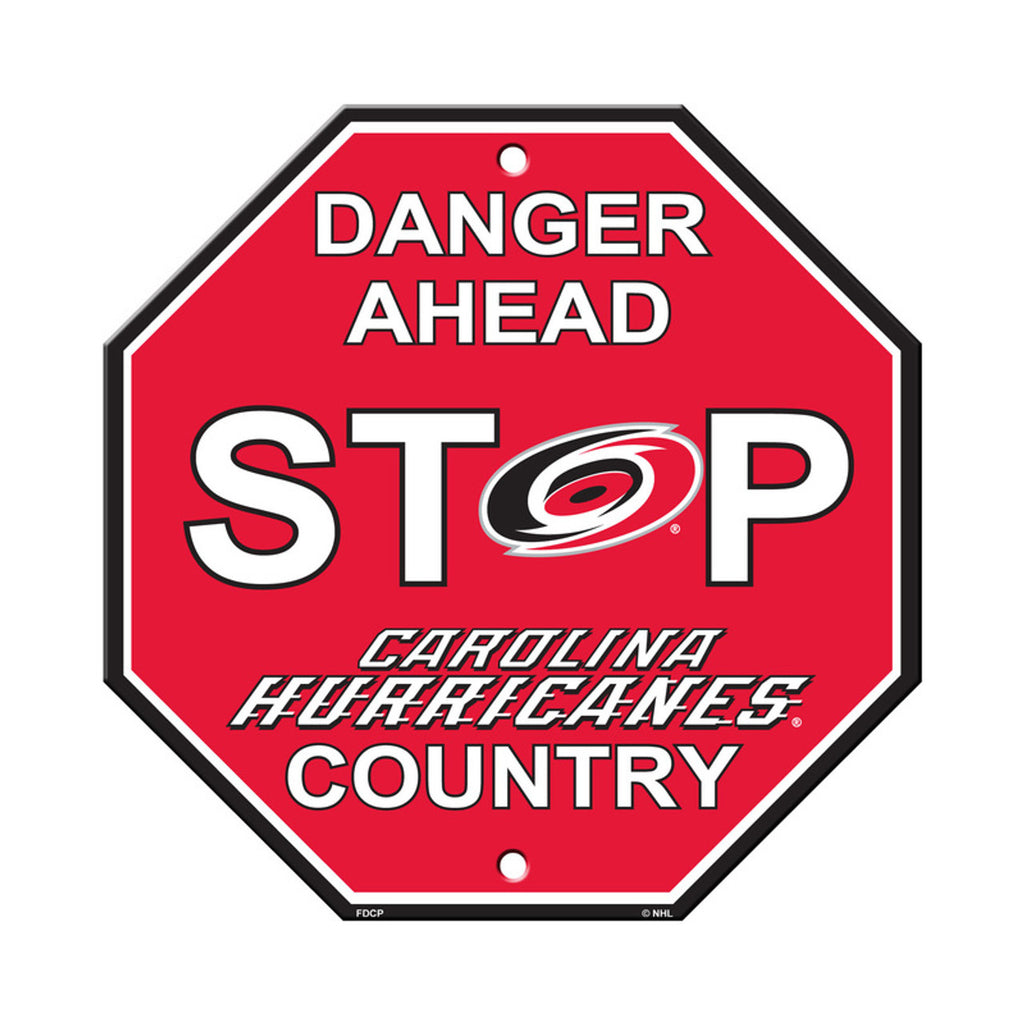 Carolina Hurricanes Sign 12x12 Plastic Stop Style CO -