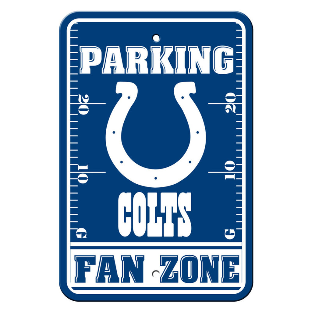 Indianapolis Colts Sign 12x18 Plastic Fan Zone Parking Style CO - Fremont Die