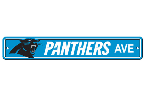 Carolina Panthers Sign 4x24 Plastic Street Style - Special Order - Fremont Die
