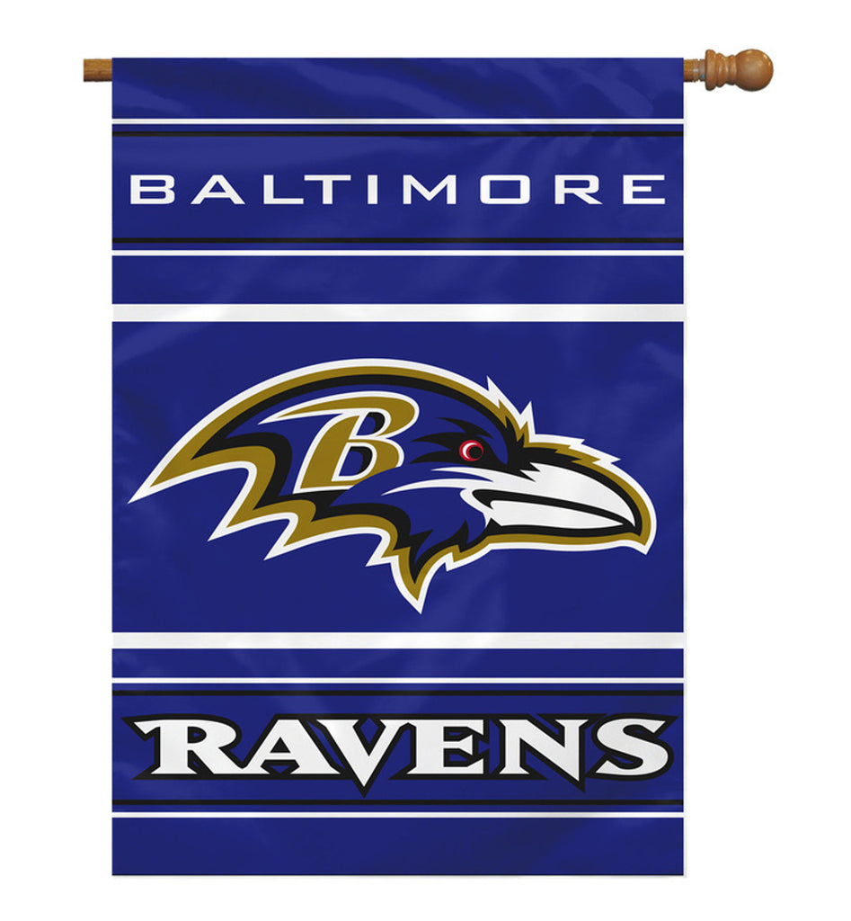Baltimore Ravens Banner 28x40 House Flag Style 2 Sided CO - Fremont Die