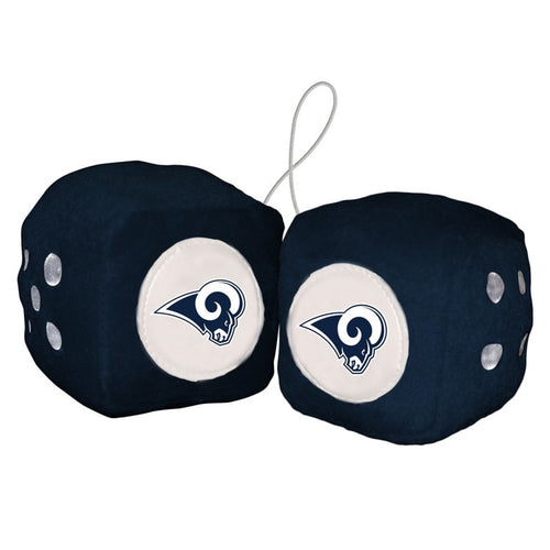 Los Angeles Rams Fuzzy Dice White Logo CO - Fremont Die