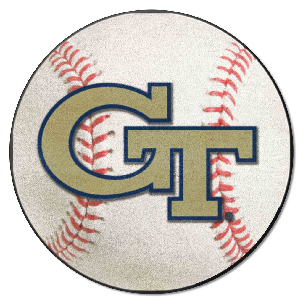 Fanmats - Georgia Tech Baseball Mat 27'' diameter