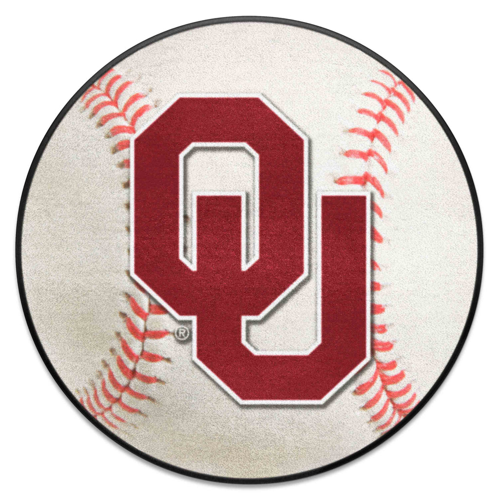 Fanmats - University of Oklahoma Baseball Mat 27'' diameter