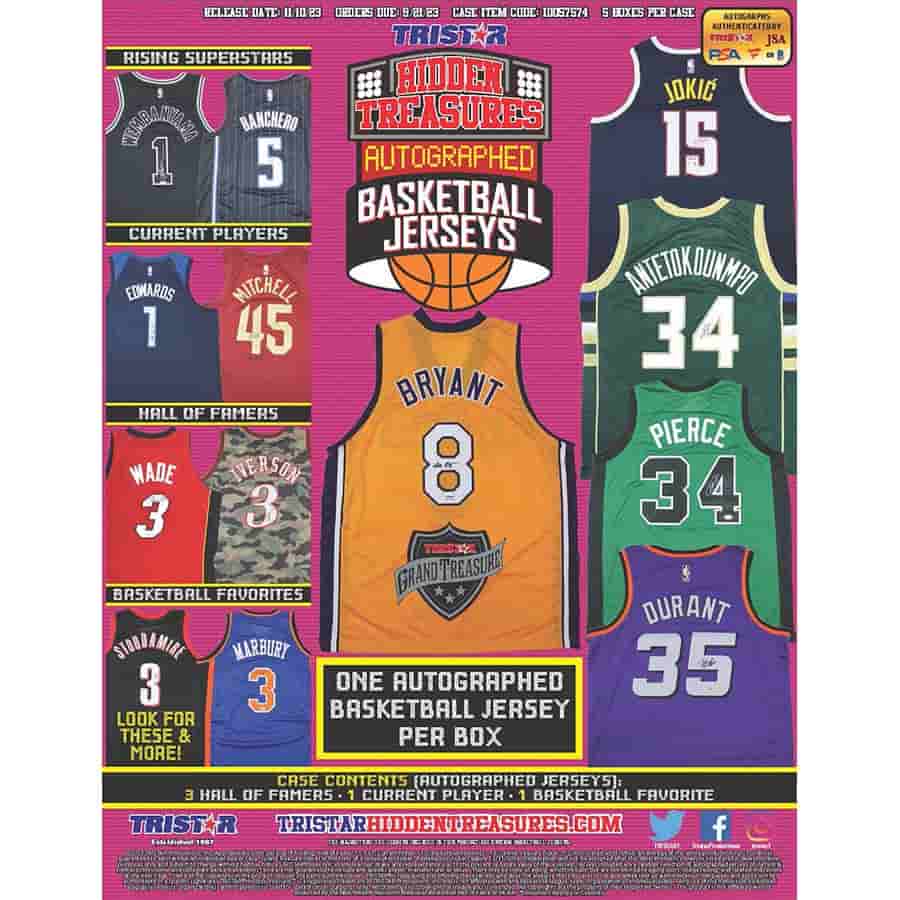 Tri-Star Productions Inc -  Hidden Treasures - 2023 Tristar Hidden Treasures Autographed Basketball Jerseys Series 2