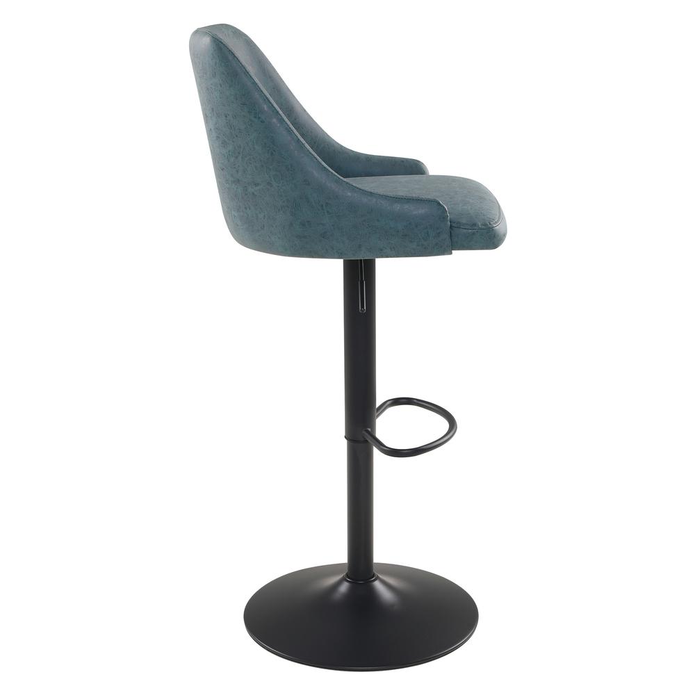 Sylmar Height Adjustable Stool in Navy Faux Leather - OSP Home Furnishings