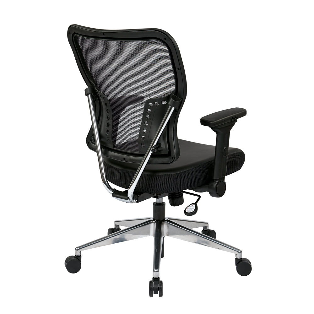 Air Grid® Back and Bonded Leather Seat Chair - Office Star Products