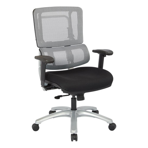 Vertical Grey Mesh Back Chair with Silver Base - Office Star Products