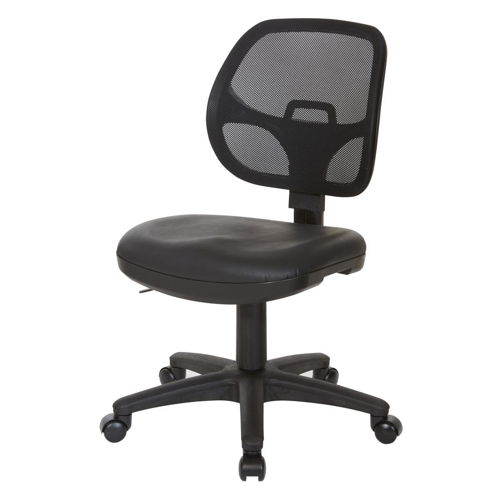 Mesh Screen Back Task Chair with Vinyl Seat - Office Star Products