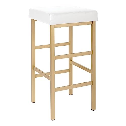 30'' Gold Backless Stool - OSP Home Furnishings