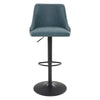 Sylmar Height Adjustable Stool in Navy Faux Leather - OSP Home Furnishings