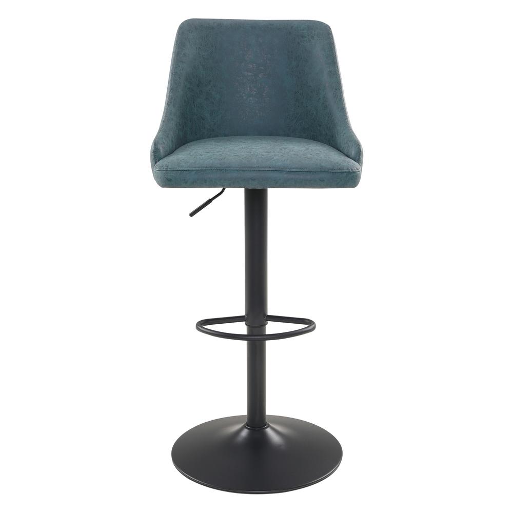 Sylmar Height Adjustable Stool in Navy Faux Leather - OSP Home Furnishings