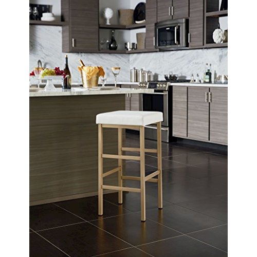 30'' Gold Backless Stool - OSP Home Furnishings