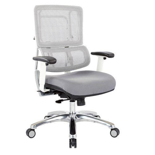 Breathable White Vertical Mesh Chair - Office Star Products