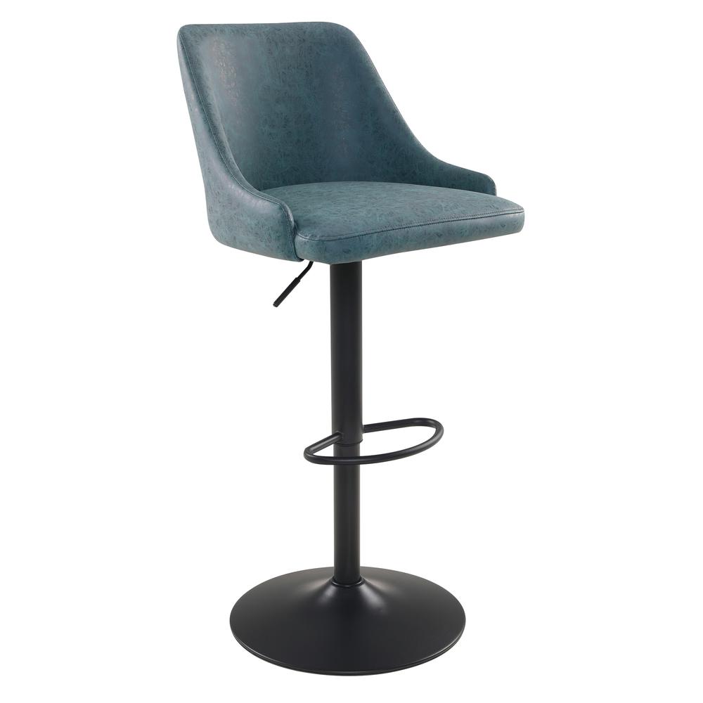Sylmar Height Adjustable Stool in Navy Faux Leather - OSP Home Furnishings