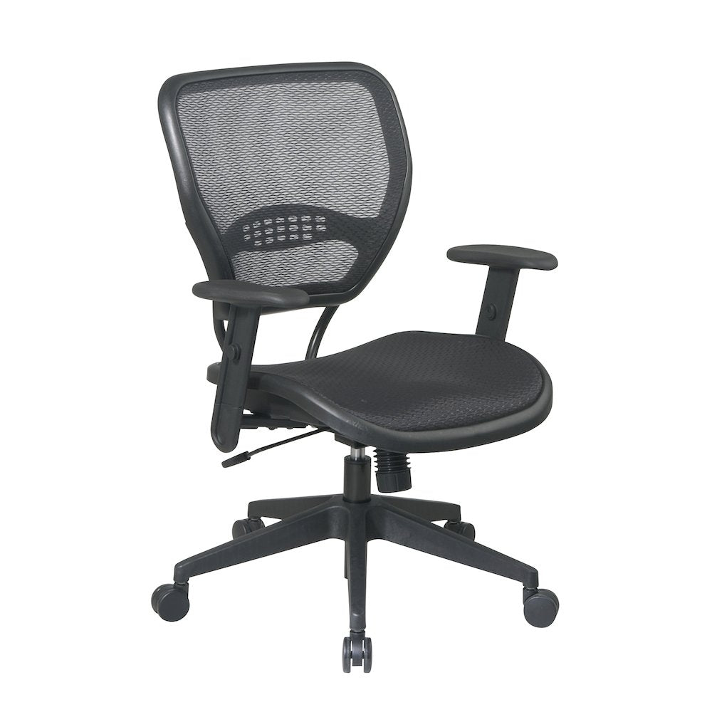 Office Star Matrex Mesh Back Task Chair - Black Seat - Mesh Back - 5-star Base - 20.50'' Seat Width x 21'' Seat Depth - 26.8'' Width x 26.5'' Depth x 42'' Height - Office Star Products