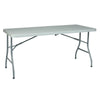 5' Resin Multi Purpose Center Fold Table with Wheels - Office Star Products