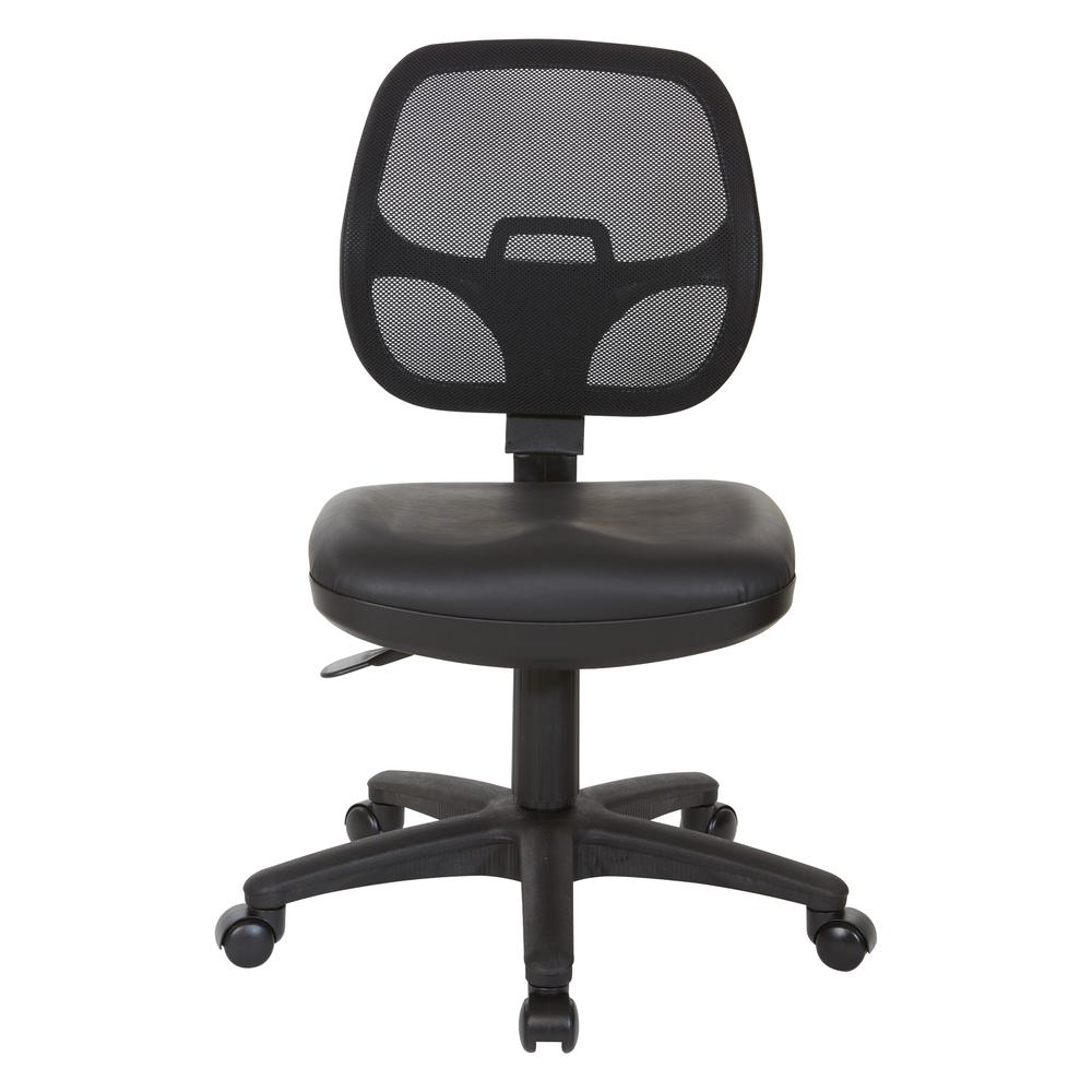 Mesh Screen Back Task Chair with Vinyl Seat - Office Star Products