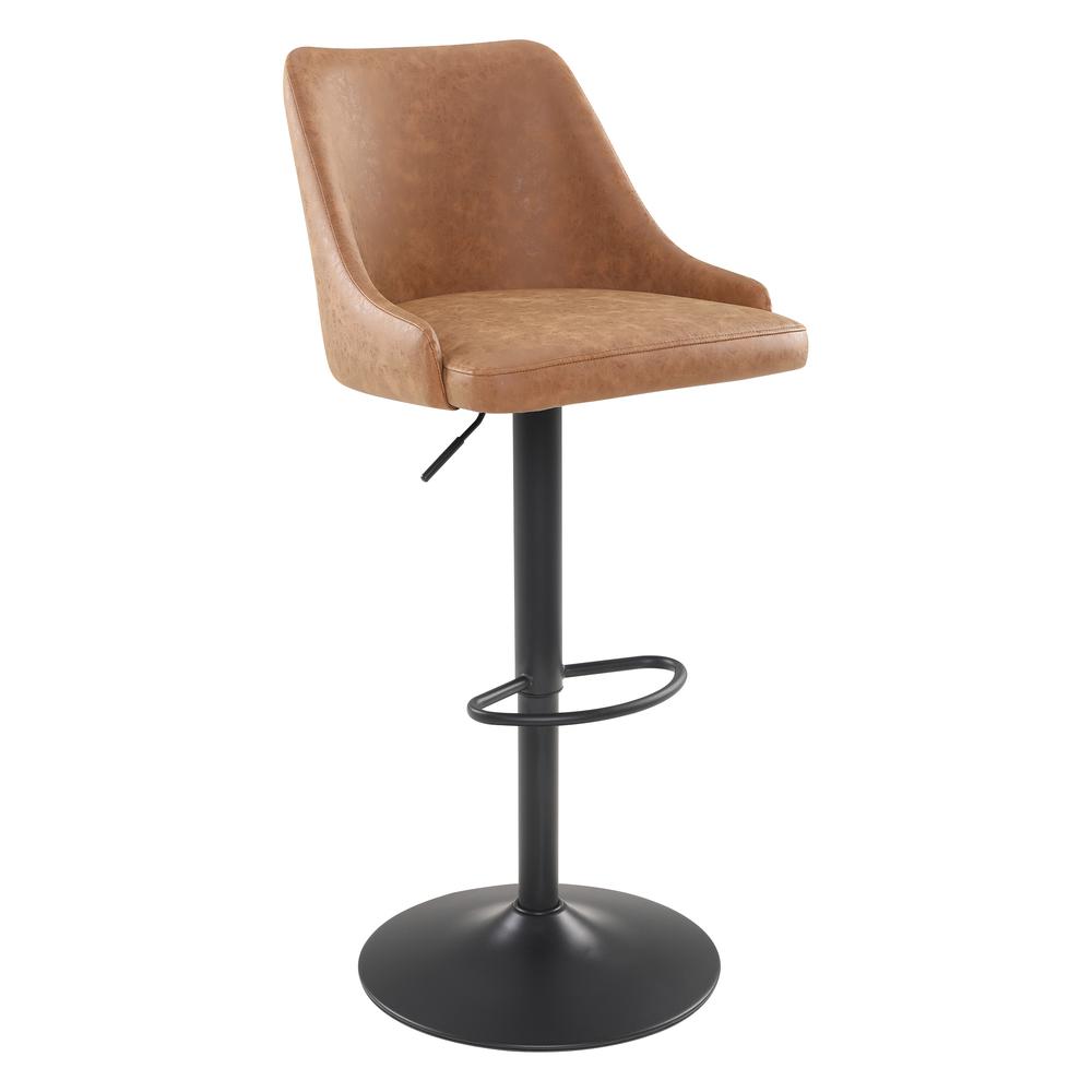Sylmar Height Adjustable Stool in Sand Faux Leather - OSP Home Furnishings