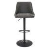 Sylmar Height Adjustable Stool in Charcoal Faux Leather - OSP Home Furnishings