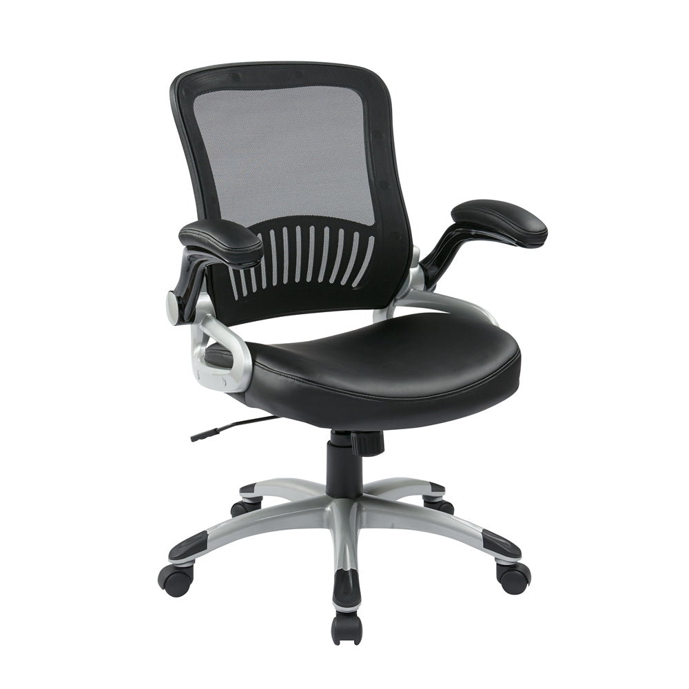 Screen Back and Bonded Leather Seat Managers Chair - Office Star Products