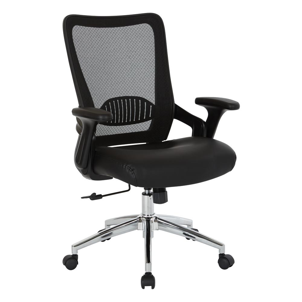 Black Bonded Leather Seat Chair - Office Star Products