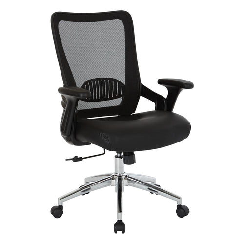 Black Bonded Leather Seat Chair - Office Star Products
