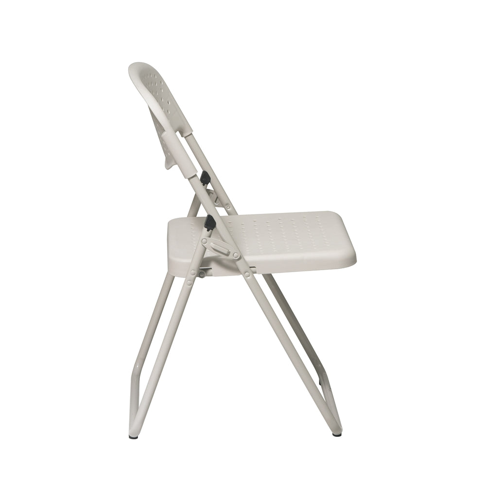 Folding Chair with Plastic Seat and Back - Office Star Products
