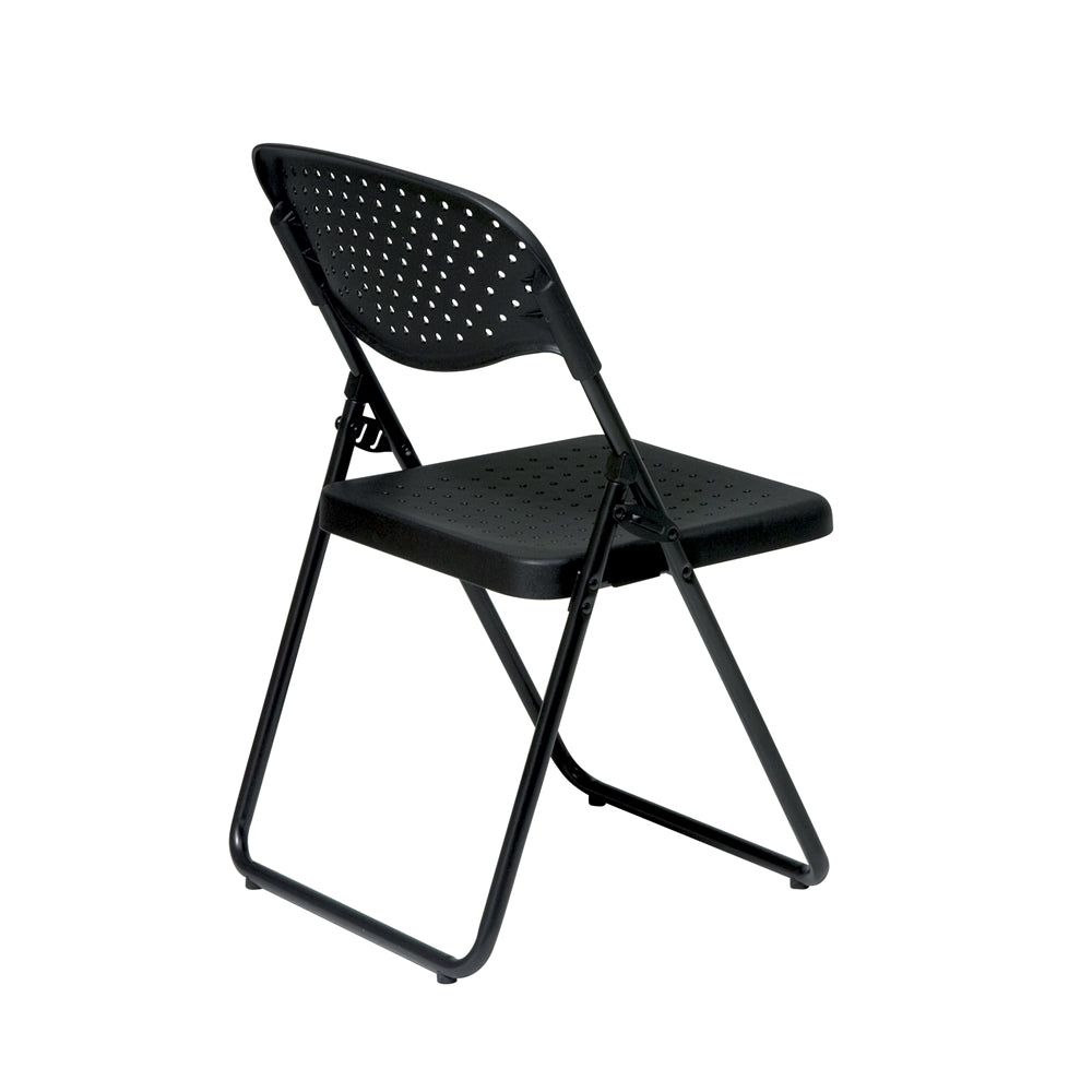 Folding Chair with Plastic Seat and Back - Office Star Products