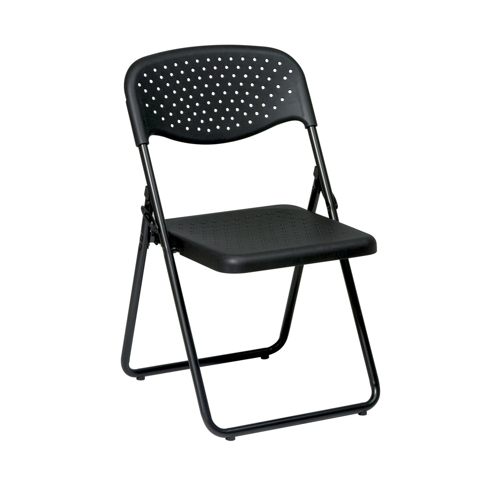 Folding Chair with Plastic Seat and Back - Office Star Products