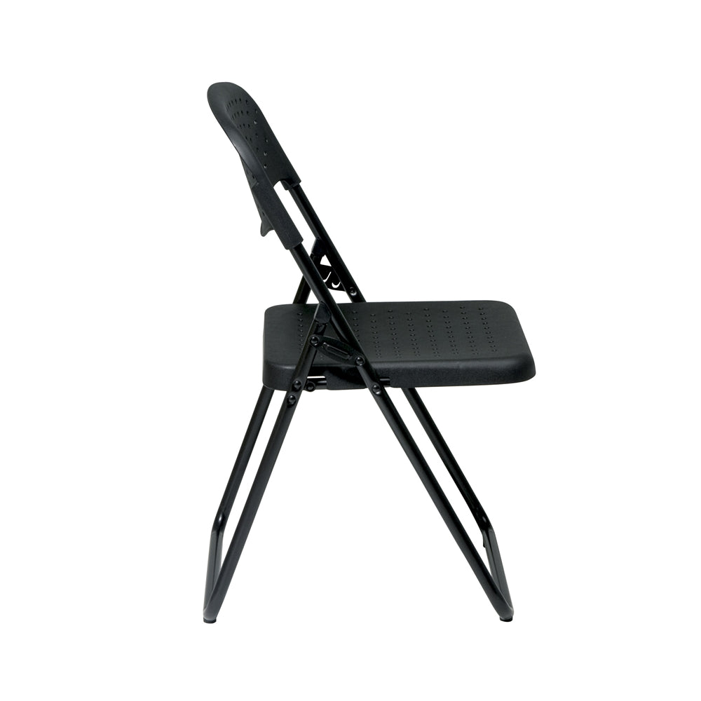 Folding Chair with Plastic Seat and Back - Office Star Products