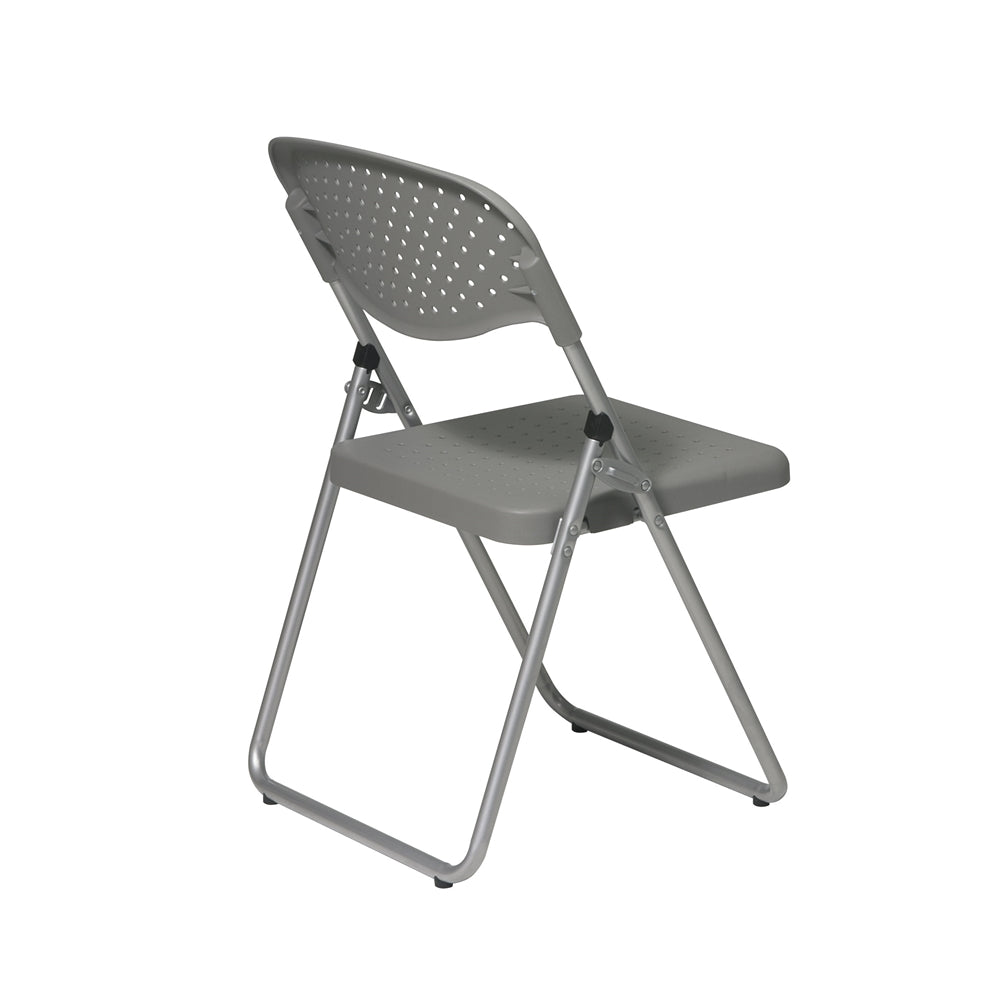 Folding Chair with Plastic Seat and Back - Office Star Products