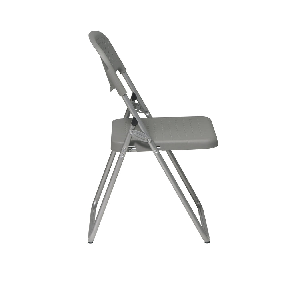Folding Chair with Plastic Seat and Back - Office Star Products