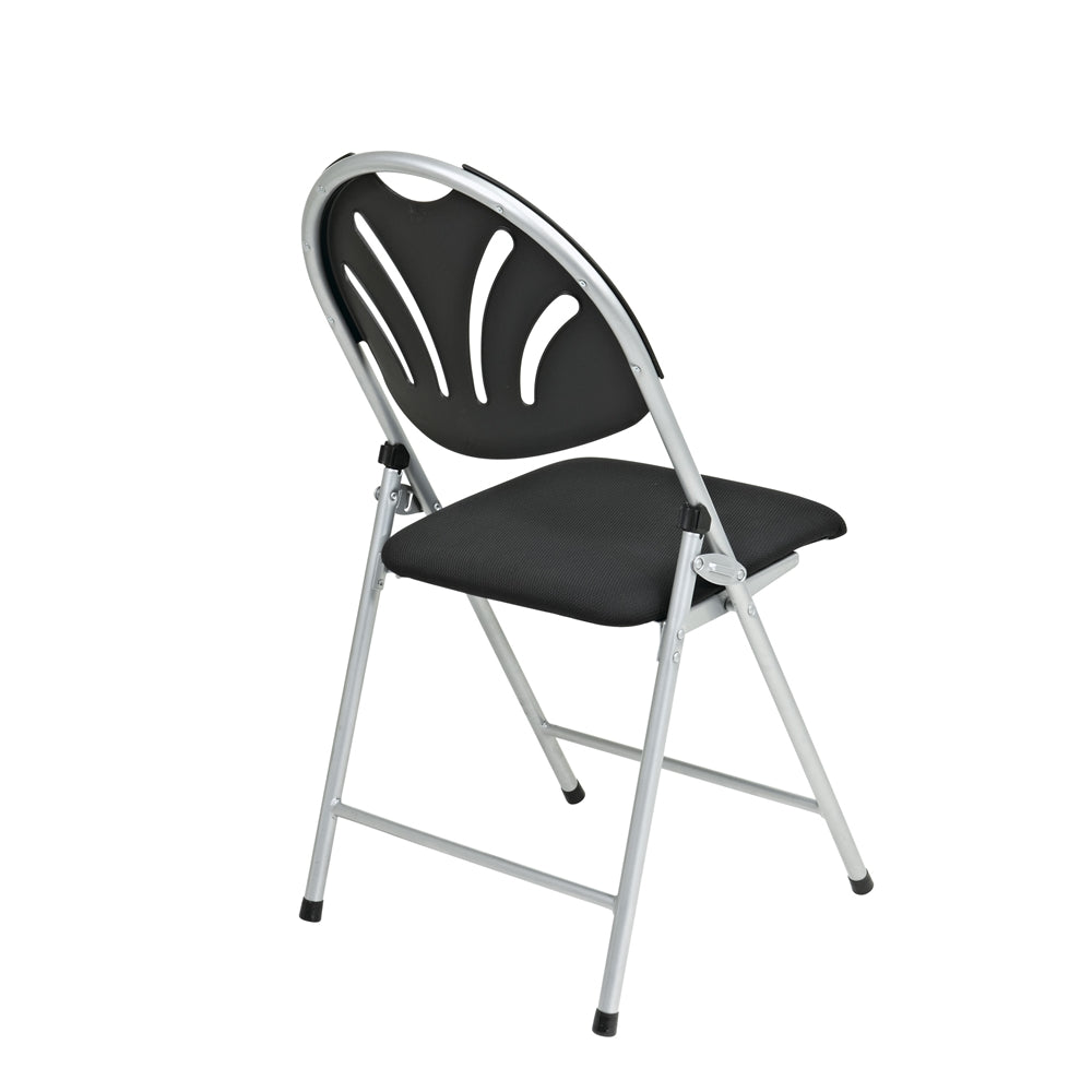 Folding Chair with Plastic Fan Back - Office Star Products