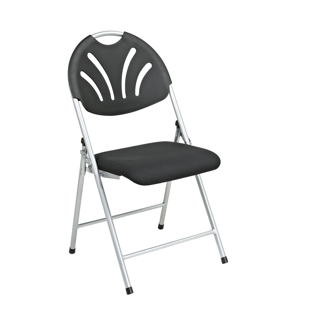 Folding Chair with Plastic Fan Back - Office Star Products