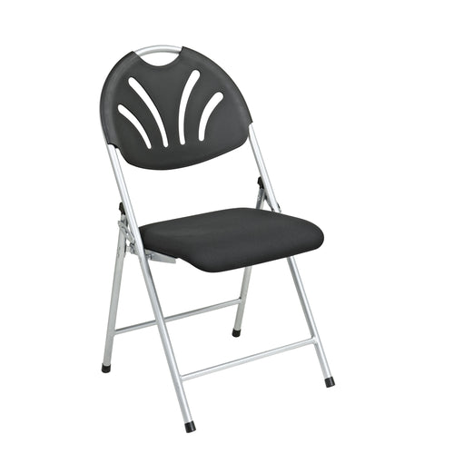 Folding Chair with Plastic Fan Back - Office Star Products
