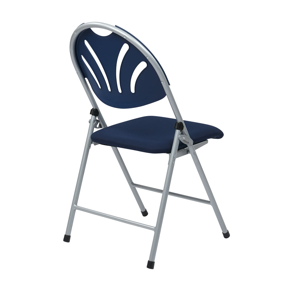 Folding Chair with Plastic Fan Back - Office Star Products