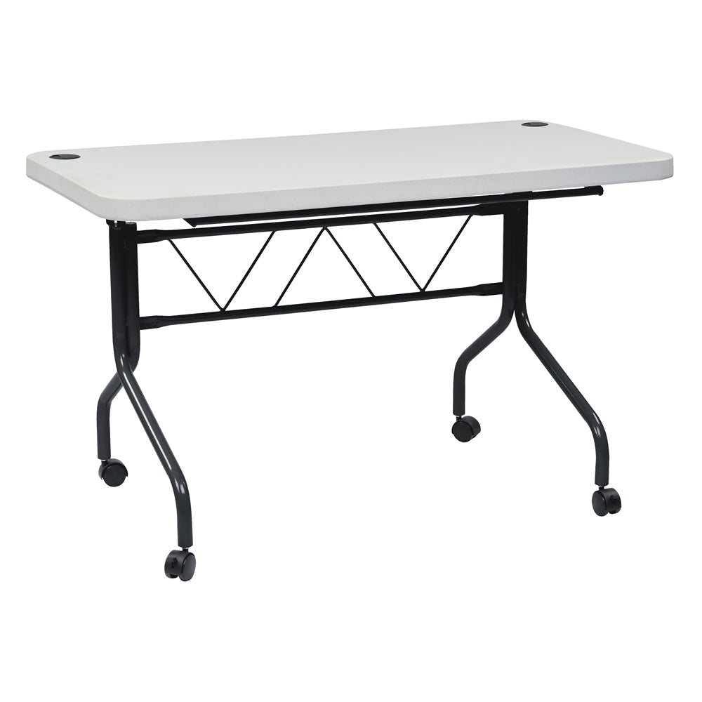 4’ Resin Multi Purpose Flip Table with Locking Casters - Office Star Products