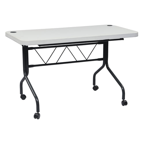 4’ Resin Multi Purpose Flip Table with Locking Casters - Office Star Products