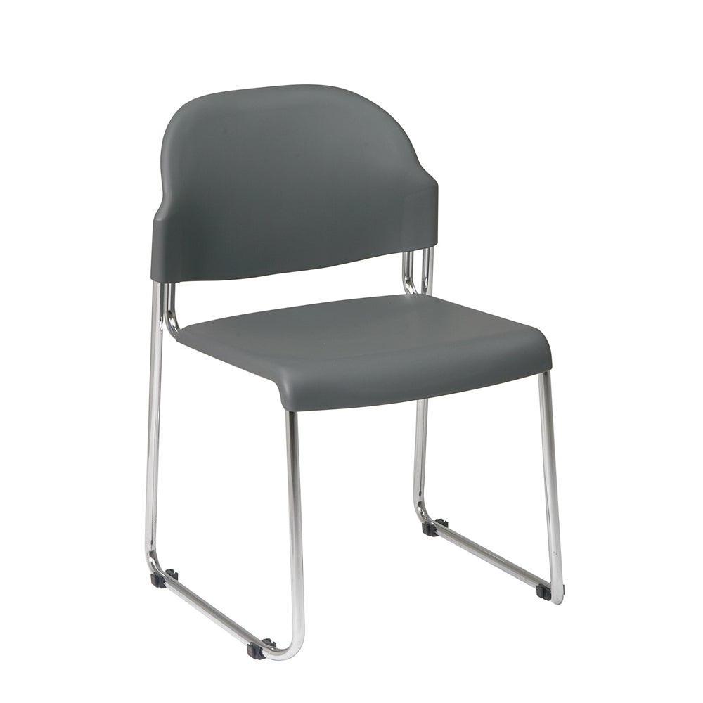 Stack Chair with Plastic Seat and Back - Office Star Products