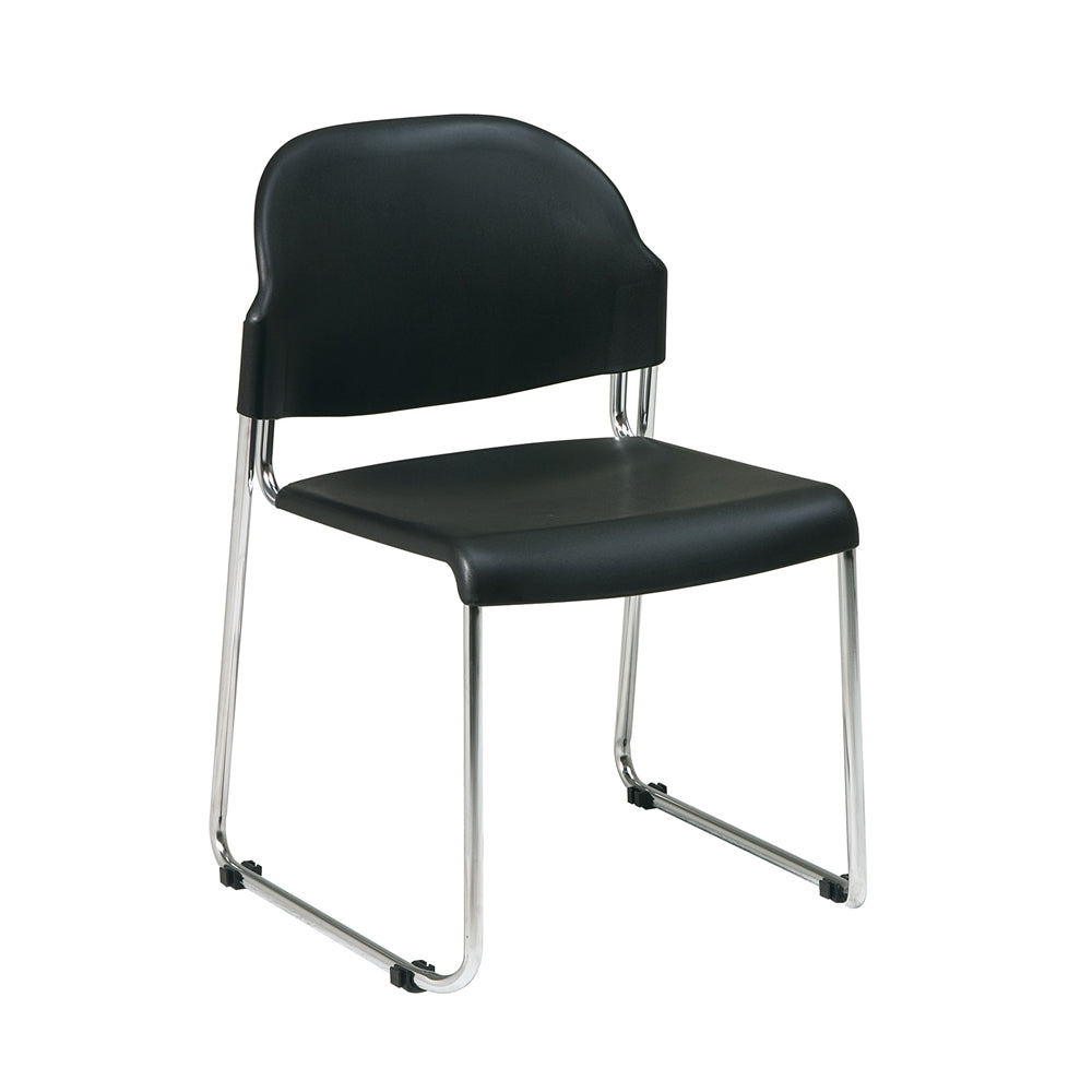 Stack Chair with Plastic Seat and Back - Office Star Products
