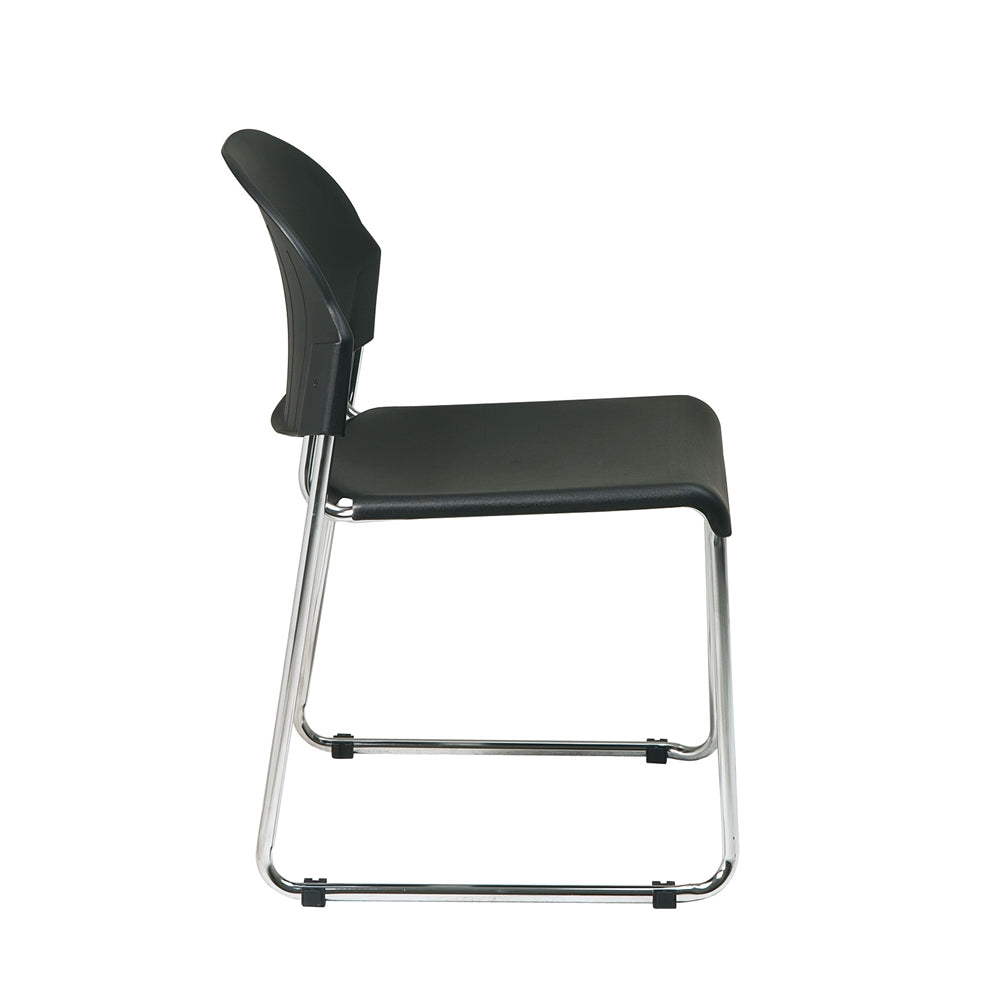 Stack Chair with Plastic Seat and Back - Office Star Products