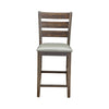 Emery Set of 2 Pub Height Chairs, Walnut - Alpine Furniture