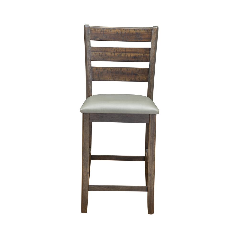 Emery Set of 2 Pub Height Chairs, Walnut - Alpine Furniture