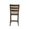 Emery Set of 2 Pub Height Chairs, Walnut - Alpine Furniture