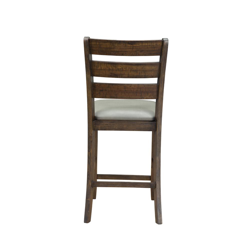Emery Set of 2 Pub Height Chairs, Walnut - Alpine Furniture