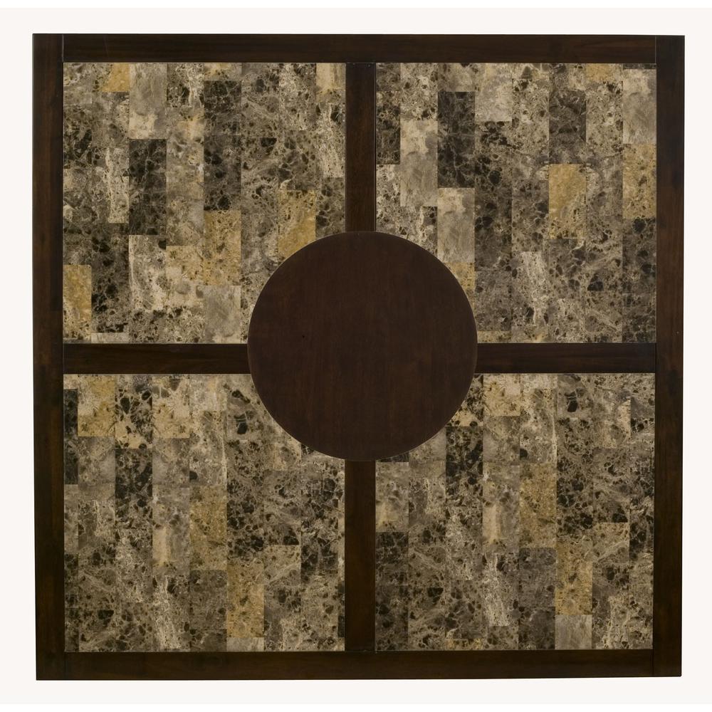 Capitola Faux Marble 5 Piece Pub Set, Espresso - Alpine Furniture