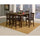 Capitola Faux Marble Large Pub Table w/ Removable 18'' Lazy Susan, Espresso - Alpine Furniture